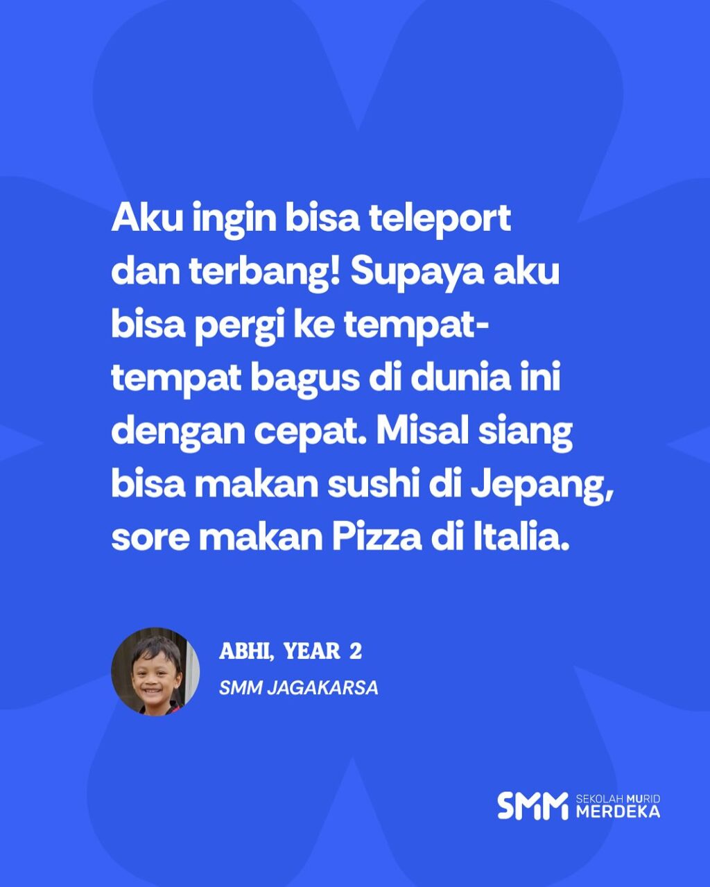 Instagram post from sekolahmuridmerdeka. This post is in position 4.