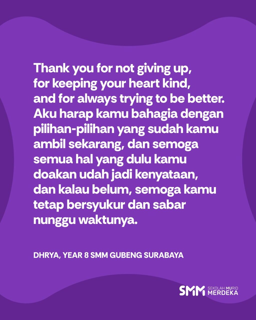 Instagram post from sekolahmuridmerdeka. This post is in position 1.