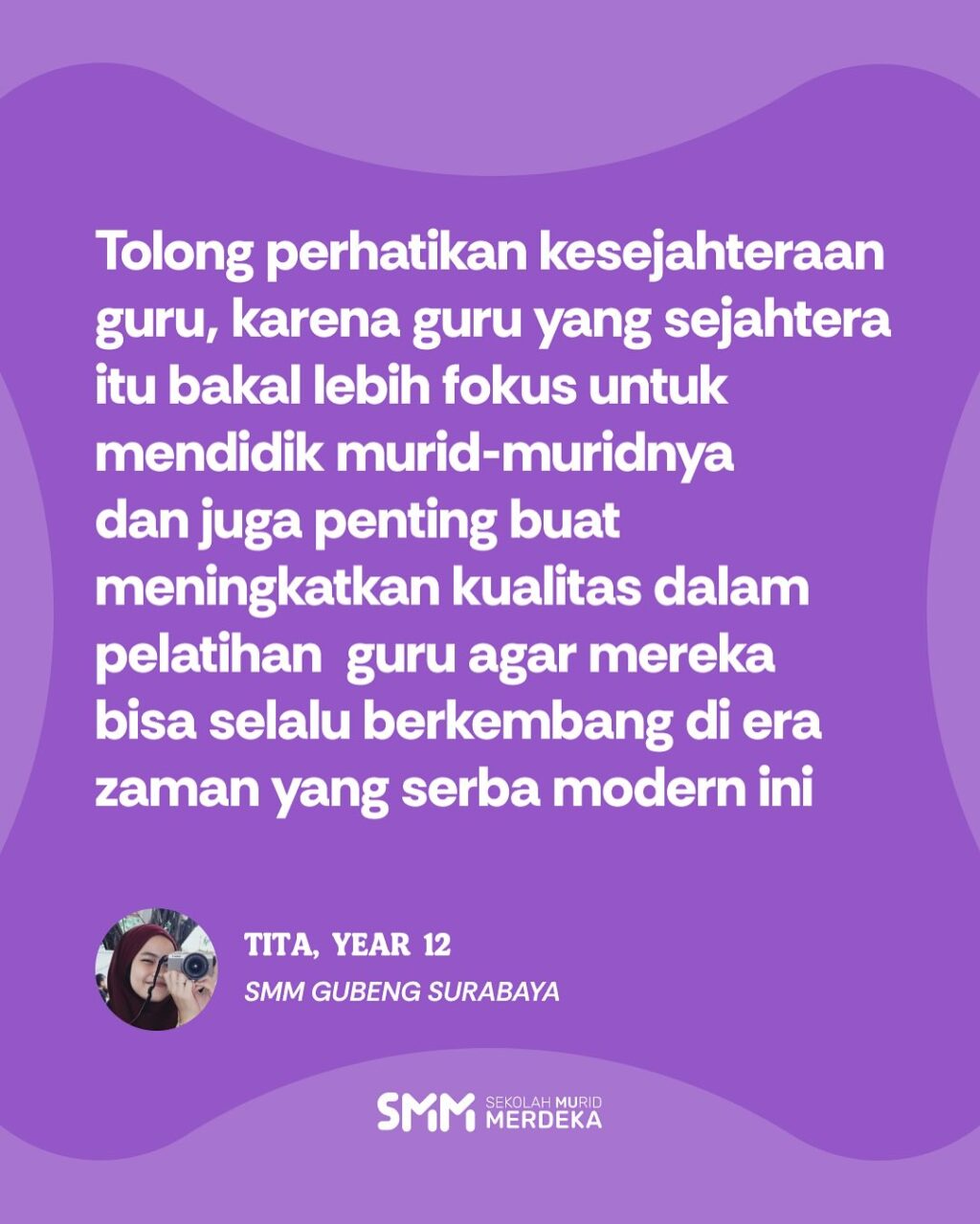 Instagram post from sekolahmuridmerdeka. This post is in position 2.