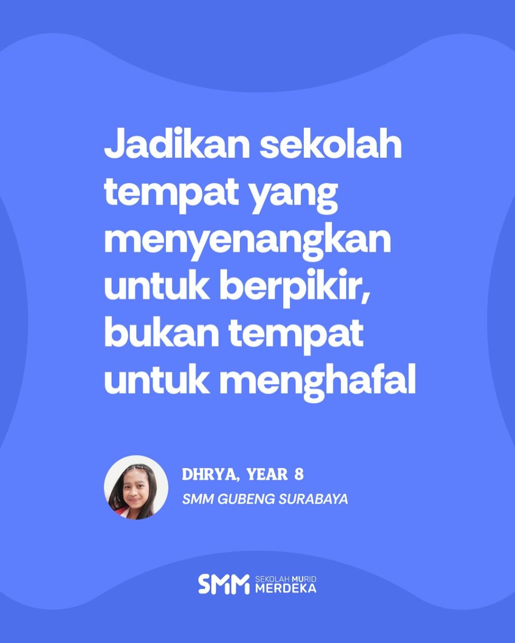 Instagram post from sekolahmuridmerdeka. This post is in position 4.